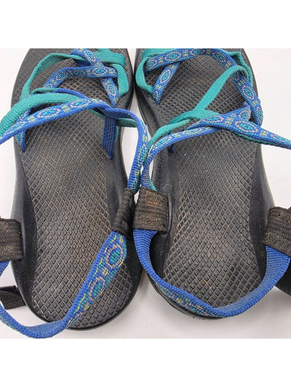 Chaco ZX2 Vibram Yampa Unaweep Womens Size 9 Black Blue Green Outdoor Sandals - Picture 7 of 13